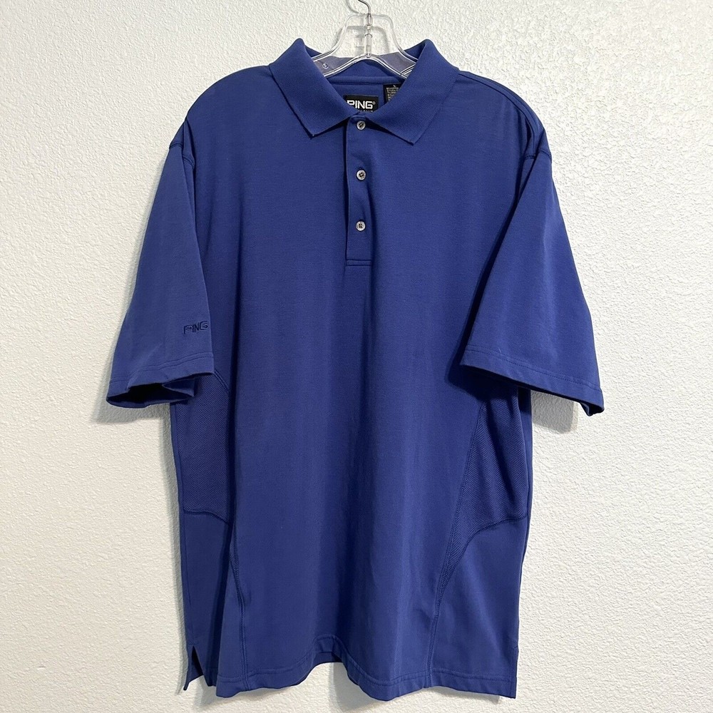 Ping Collection Golf Polo Men’s Size Large Blue Performance Dynamics UV